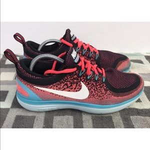 Nike Free RN Distance 2 Pink Blue Sneakers Shoes 863776-601 Womens Sz 7.5